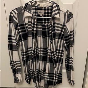 Bass black and white flannel